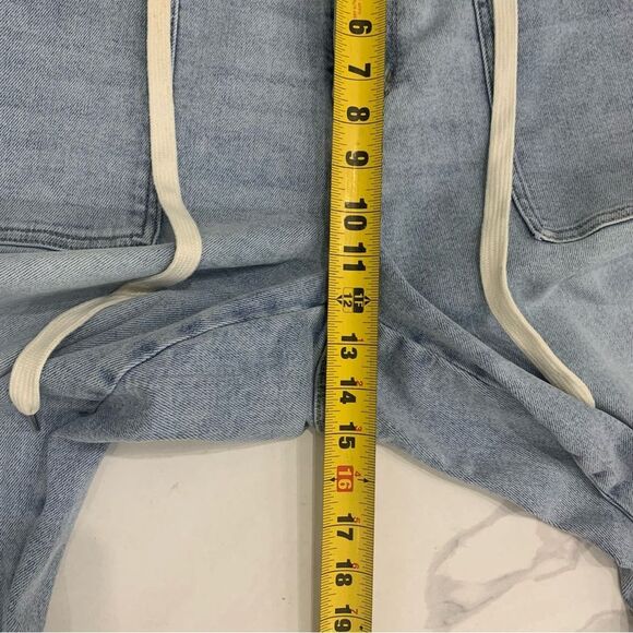 Judy Blue Jogger Jeans Light Wash Denim Sz 15 Drawstring High Waist JB88691 - Picture 6 of 13